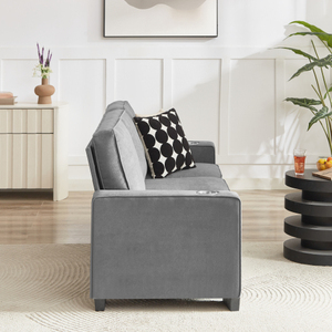 Juego de Sofás de Corduroy a Precio de Fábrica para Sala de Estar, Sofás Cuadrados para Apartamento, Hotel, Villa, Sofá Cuadrado de Una Plaza para Lujo - Product Image 4