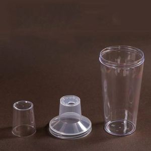 14oz 16oz 24oz <b>Plastic</b> Fruit Shake Bucket <b>Plastic</b> Juice Shake Bottle 700ml Disposable Recyclable <b>Cups</b> with Lid - Product Image 3