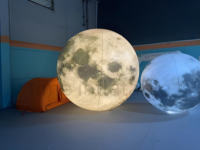 Boule de Lune Gonflable en PVC avec Lumières LED, Lampe Lumineuse, Fête de la Planète, Ballon de Lune Gonflable Extérieur