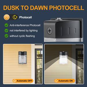 Lumière murale LED mini extérieure 15W 18W 20W 25W ETL <span class=keywords><strong>DLC</strong></span> IP65 étanche en aluminium avec diffuseur en polycarbonate, garantie 5 ans, 3000K - Product Image 6