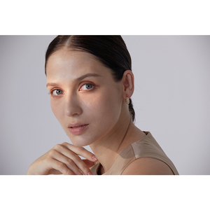 Boucles d'oreilles créoles petites de luxe en acier inoxydable JINYOU 858, style vintage, délicates, avec texture de perles artificielles, couleur or, <span class=keywords><strong>bijoux</strong></span> imperméables - Product Image 5