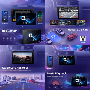 Podofo 9'' 2 Din Autoradio MP5 Lecteur Multimédia de Voiture Sans Fil Carplay&Android Auto avec YouTube BT AM/FM/RDS OEM/ODM Vente en Gros - Product Image 3