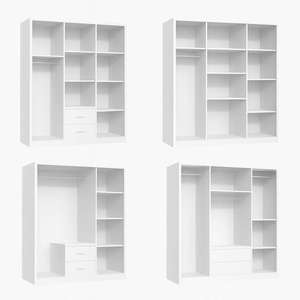 Armoire <span class=keywords><strong>coulissante</strong></span> moderne en acier métallique imprimé avec miroir, rangement <span class=keywords><strong>de</strong></span> chambre à coucher, <span class=keywords><strong>placard</strong></span>, grande capacité, pour la maison - Product Image 4