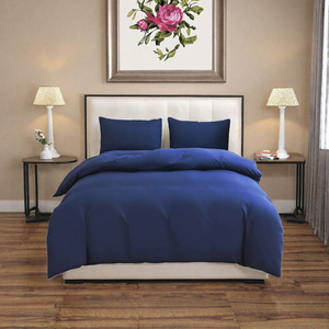 Juego de Ropa de Cama de Algodón Puro Certificado Oeko-Tex, Juego de Funda Nórdica de Cuatro Piezas, Ropa de Cama Tejida Sólida para Hogar y Hotel - Product Image 2