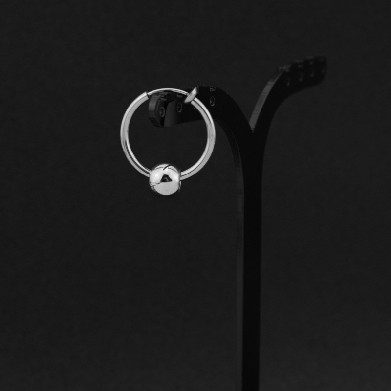 E059-Silver 2 boucles d'oreilles à clipser pour oreilles non percées (1 pièce)