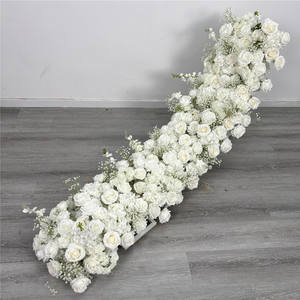 Arreglo floral para mesa de boda, camino de mesa con rosas blancas, camino de mesa para arco. - Product Image 1