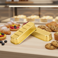Boîtes à pain rectangulaires en aluminium de 335 ml avec couvercle en PET pour pâtisserie, macarons, stockage et présentation - Contenant alimentaire écologique en gros