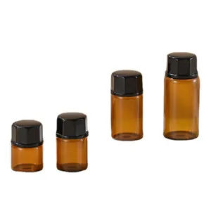 Mini Essential Oil Bottle Clear Vials Trial Sample Bottle Perfume Oil Bottles Amber Factory Supply Wholesale 1ml 2ml 3ml Glass