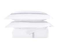 Ensemble de literie de luxe en coton satiné blanc brodé sur mesure YOUMIAN pour hôtels