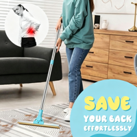 Râteau à poils pour tapis, en promotion, avec long manche en acier inoxydable, outil de dépoussiérage à lame métallique pour poils de chien et de chat sur tapis