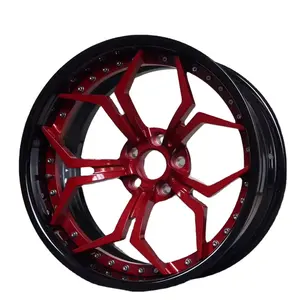 חישוקים שחורים/אדומים Yufei 19 אינץ' 6061-t6 גלגל סגסוגת אלומיניום מזויף קל משקל 18-24 אינץ' למכוניות מותג מרצדס בנץ e s class
