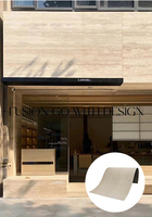 Revêtement mural intérieur flexible moderne en pierre souple de quartz naturel imprimé en 3D beige, antidérapant et écologique, vente en gros