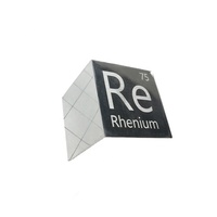 Granule de rhénium de haute qualité d'approvisionnement direct d'usine de 1 pouce, lingot/cube en métal de rhénium