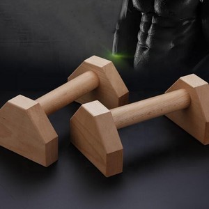 Soporte de madera para flexiones, 25x14cm, equipo de fitness de madera maciza para abdominales y flexiones, unisex - Product Image 1