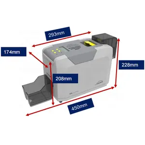 Impresora de tarjetas de identificación de PVC de sublimación de tinta de un solo lado S26 de alta calidad con codificación IC/RFID/módulo Lector