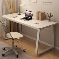 Bureau d'ordinateur simple pour la maison et la chambre, robuste, résistant au déformage, en MDF, surface en panneau artificiel, aucun assemblage requis