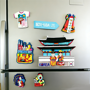 Aimant de réfrigérateur personnalisé moderne en 3D représentant des villes et des pays différents, souvenirs d'attractions touristiques et de monuments - Product Image 2