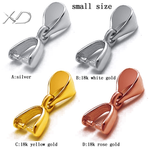 XD P161 925 Sterling Silver Pendentif Clip Fermoir Cristal Boucle Gem Pendentif Boucle All-match Pendentif Clip - Product Image 2