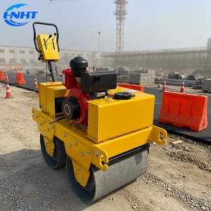 <b>Mini</b> Double Drum Vibratory <b>Roller</b> with Hydraulic Transmission and Engine High Efficiency Road <b>Roller</b> for Sale - Product Image 1