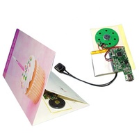 Module de puce sonore pour carte de vœux musicale préenregistrée personnalisée, avec batterie AG10/AG13, haut-parleur en plastique de 40 mm, durée de 30 secondes