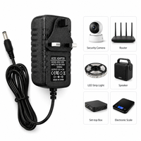 Adaptateurs secteur 12V 2A avec prise UK, alimentation AC/DC 24W, adaptateur secteur à découpage AC 100-240V 3V/5V/6V/9V/24V 0.5A/1A/1.5A/2A
