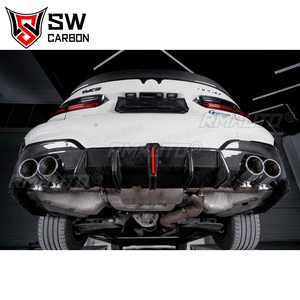 Difusor Trasero Estilo KB de Fibra de Carbono para BMW Serie G20 G28 M Sport 325i 330i M340i 2019-2022, Divisor de Parachoques Trasero, Alerón Inferior - Product Image 2