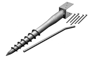Tornillo <span class=keywords><strong>de</strong></span> Anclaje para Suelo Modelo U, Sin Excavación, para Terraza <span class=keywords><strong>de</strong></span> Jardín, Acero Q235 HDG - Product Image 2