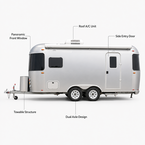 Autocaravanas, Caravanas, Remolques de Viaje Todoterreno, Plegables, Impermeables, Blancas, con Capacidad para 2-4 Personas, en Venta - Product Image 4