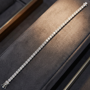 สร้อยข้อมือทองคำขาว 14K เพชรเลี้ยงในห้องปฏิบัติการ ขนาด 6.25 นิ้ว - Product Image 4