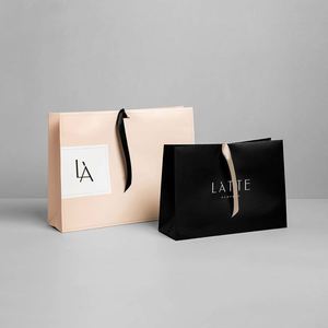 Manufacturer Coated Paper Ribbon Tie Gift Package Elegant Paper Bags for Presentations - Product Image 1