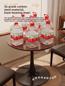 Modern Foldable Eco-Friendly Casual <b>Small</b> Coffee <b>Table</b> Home-Use Balcony Dining <b>Table</b> Milk Tea Shop Side <b>Table</b> Metal Frame - Product Image 3