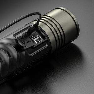 XHP360 ไฟฉายพลังงานสูงพร้อมพอร์ต USB C จอแสดงผลเอาต์พุตการชาร์จอย่างรวดเร็ว เลเซอร์สีขาว ไฟฉาย LED ระยะไกล แบตเตอรี่แบบชาร์จไฟได้ - Product Image 2