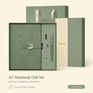 Customized logo Notebook A5 Imitation Leather Business <b>Gift</b> Set for Enterprise <b>Office</b> Stationery Wholesale - Product Image 1