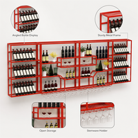 Étagère de présentation de style industriel HONGYAN, étagère de rangement en fer forgé, armoire murale, écologique, durable, pour restaurant