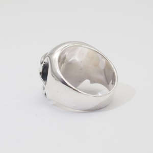 Classique 925 Argent Plaine Anneau <span class=keywords><strong>De</strong></span> Crâne Pour Hommes - Product Image 2