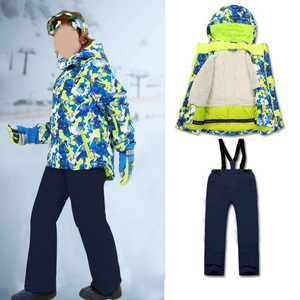 Ensemble de combinaison de ski pour enfants, comprenant une veste et un pantalon épais et imperméable pour garçons et filles. - Product Image 5