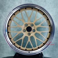 Rueda de Aleación Forjada Personalizada de 2 Piezas y 18 Pulgadas en Dorado y Plateado para Autos de Pasajeros Serie F30 3 4 5 M2 M3 M4 E46 F15 F30 F20 E46 VW Camry