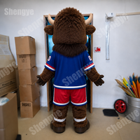 Costume de mascotte en peluche personnalisé Shengye Factory, animaux de ferme, bison, pour tournoi de football, OEM ODM, mascotte de marque, animal en peluche