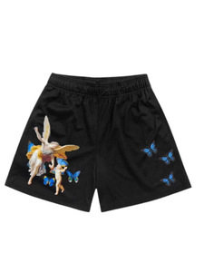 Pantalones Cortos Deportivos de Cintura Alta con Cordón, 100% Algodón Ecológico, Bolsillos con Cremallera, Malla, para Verano, Estilo Urbano y Gimnasio, Venta al Por Mayor Sin Pedido Mínimo - Product Image 1