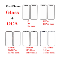 Verre extérieur d'écran OLED avec OCA pour X/XS/XR/Max 11/12/13/14/15/16/17 Pro/Max/Mini 14/15/16 Plus (>7 pouces)