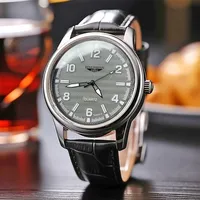 Montre de luxe pour homme à quartz, boîtier en alliage, épaisseur 10 mm, résistante à l'eau, bracelet en cuir, cadran analogique, montre tendance 2026 BB07