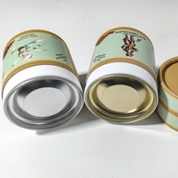 Boîte d'emballage de thé personnalisée biodégradable pot en papier Kraft pour cylindre de grain de café alimentaire tube de papier de carton Kraft naturel