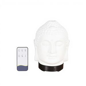 Creative <b>Ceramic</b> Buddha Head Aroma <b>Diffuser</b> 100Ml Led Light Usb Powered Home Desktop Humidifier - Product Image 2