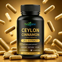 Capsules de cannelle de Ceylan en marque blanche OEM, extrait 20:1, 400 mg, végétalien, complément pour adultes, soutien du métabolisme et de la santé cardiaque, antioxydant