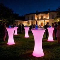 Table de bar LED tendance, étanche, avec éclairage RGB, pour cocktails, mariages, événements, fêtes - Prix direct usine