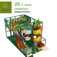 Parc d'attractions intérieur personnalisé en PVC sur le thème du zoo Baihe, aire de jeux souple pour enfants avec éléments d'escalade, grande capacité, 3-15 ans, certifié CE
