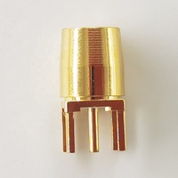 Connecteur rapide coaxial RF femelle droit SMB étanche pour montage sur circuit imprimé, personnalisé en usine