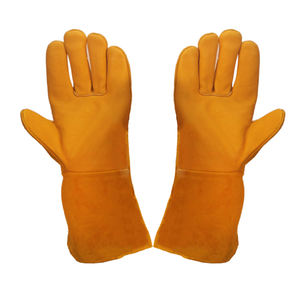 Guantes industriales de protección contra impactos de cuero de vaca de alta resistencia Guantes de trabajo de soldadura cómodos - Product Image 6