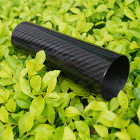 Tube en fibre de carbone 3K sergé brillant léger, personnalisé en gros pour les pièces de squelette de tente de camping extérieur