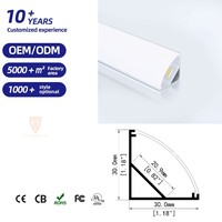 Profilé LED d'angle en aluminium certifié CE, direct usine, OEM ODM, découpe et soudure pour éclairage d'angle de placard